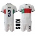 Portugal Pepe #3 Bortedraktsett Barn VM 2022 Kortermet (+ Korte bukser)